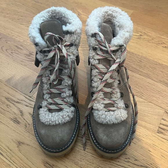 See by Chloe Eileen shearling-lined suede hiking boots - Picture 3 of 6
